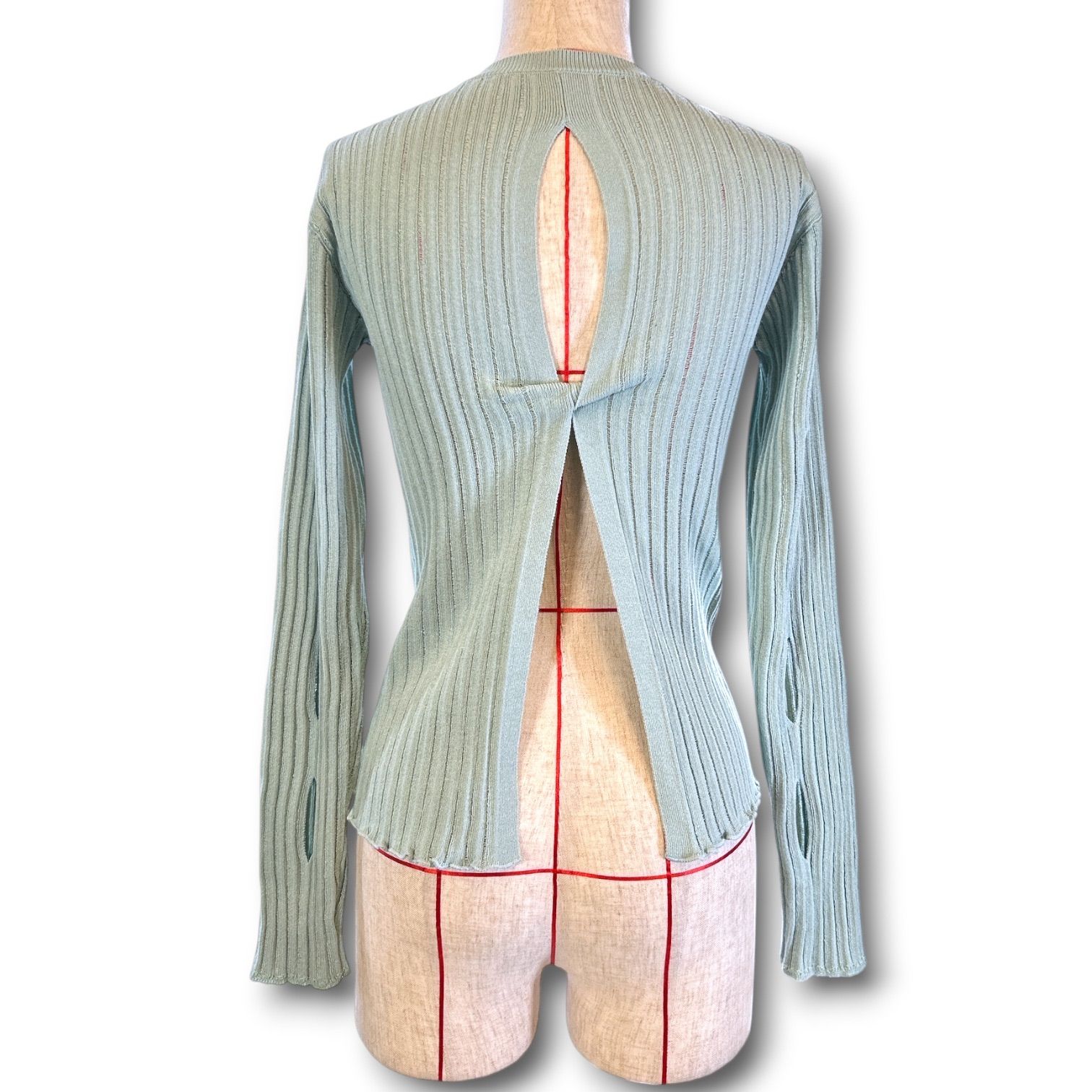 JOSE MOON ジョゼムーン BACK SLIT SHEER KNIT TOPS バックスリット