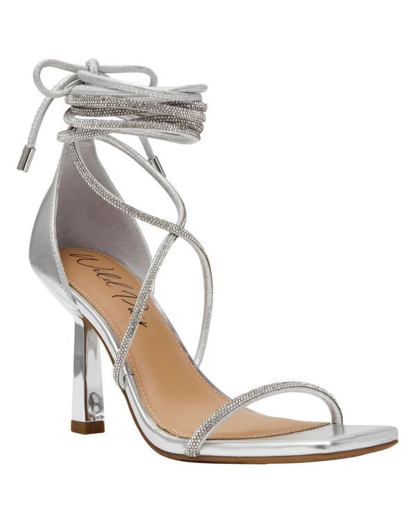 ワイルド ペアー レディース シューズ サンダル レース Wild Pair Womens Emiliaa LaceUp Evening Sandalsilver Bling シルバー