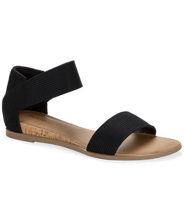 スタイルアンドコー レディース シューズ サンダル Style Co Womens Eileen Elasticized Round Toe Flat Sandals Black Beauty ブラッ