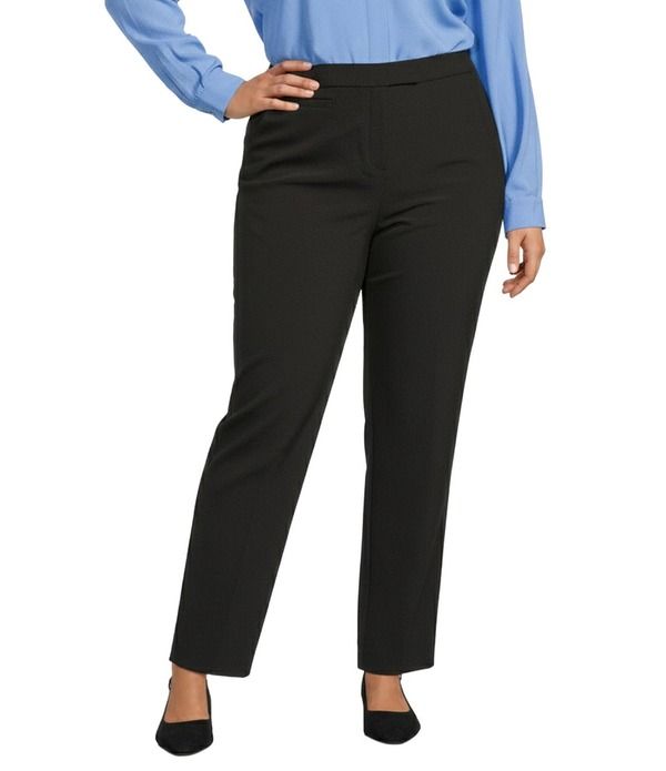 インベストメンツ レディース ボトムス カジュアルパンツ ストレート プラスサイズ Investments Plusize the 5TH AVE fit Straight Leg Pants Bla