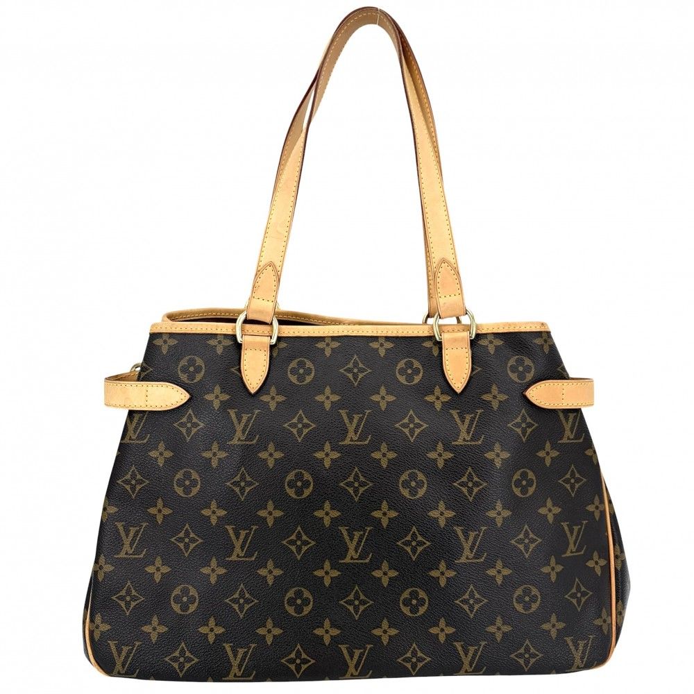ルイヴィトン トートバッグ レディース バティニョールオリゾンタル ハンドバッグ 肩掛け LOUIS VUITTON M51154 モノグラムキャンバス ブラウン 茶 ゴールド金具【中古品】
