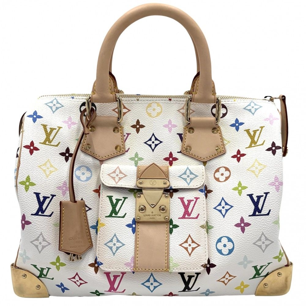 ルイヴィトン ハンドバッグ レディース スピーディ30 ミニボストンバッグ LOUIS VUITTON M92643 モノグラムマルチカラー ホワイト 白 ゴールド金具【中古品】