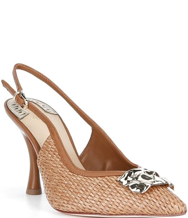 アントニオ メラーニ レディース シューズ ヒール Antonio Melani Kiraffia Ornament Slingback Pumps Ibiza Nude