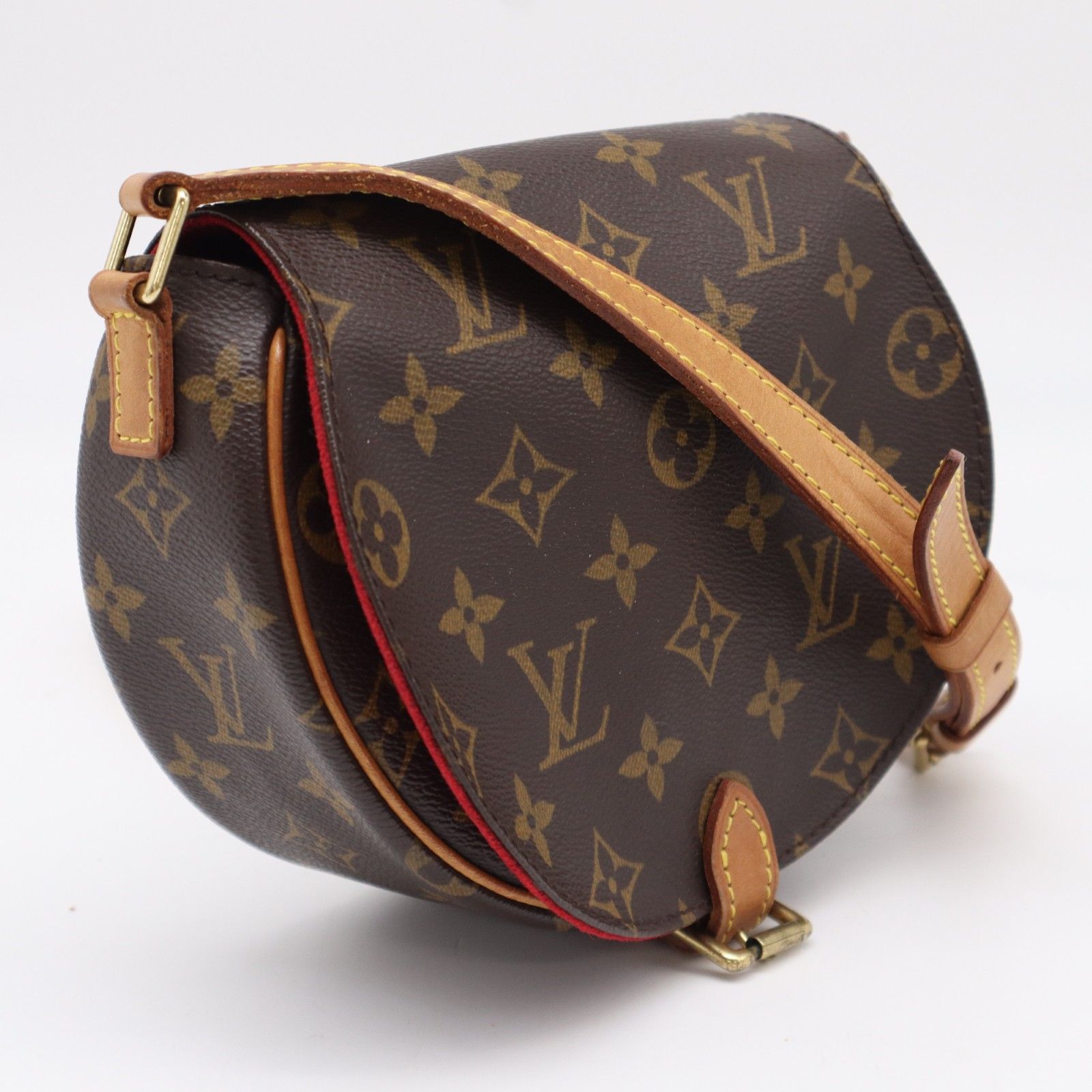 ★3日以内返品可★ LOUIS VUITTON ルイ・ヴィトン モノグラム タンブラン M51179 ショルダーバッグ ブラウン ベージュ コーティングキャンバス レザー レディース