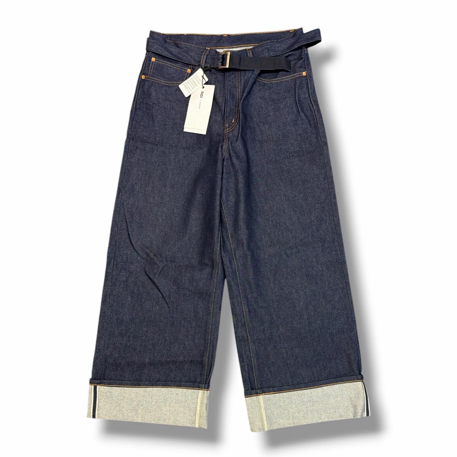 sacai × Levi's Denim Pants ベルテッドワイドデニムパンツ ジーンズ