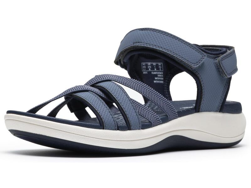 クラークス レディース シューズ サンダル Clarks Mira Shore Navy Synthetic ネイビー