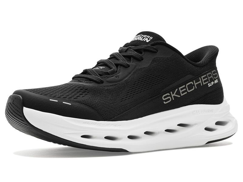 スケッチャーズ レディース シューズ スニーカー Skechers Max Cushioninglide Step Caledonia Hands Free SlipIns BlackWhite ホワ