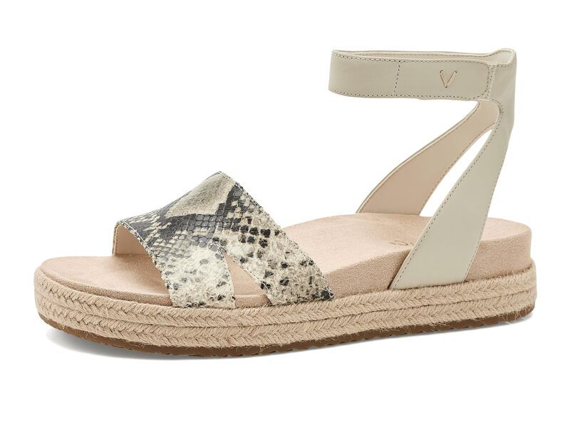 バイオニック レディース シューズ サンダル Vionic Yucca Cream Snake Lea クリーム