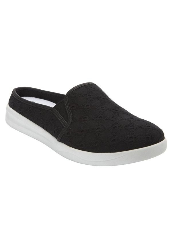 コンフォートビュー レディース シューズ サンダル スニーカー Comfortview The Camellia Slip On Sneaker Mule Black ブラック