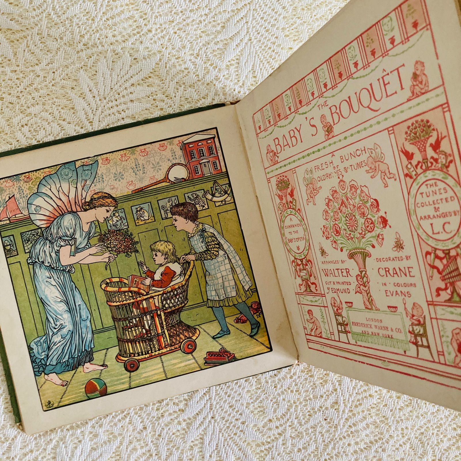 ウォルター・クレイン挿絵のアンティーク楽譜絵本 The Baby's Bouquet