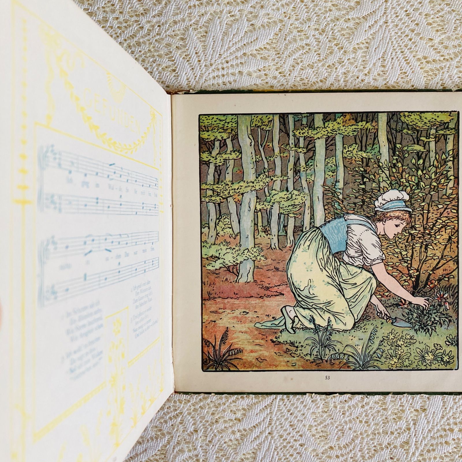 ウォルター・クレイン挿絵のアンティーク楽譜絵本 The Baby's Bouquet