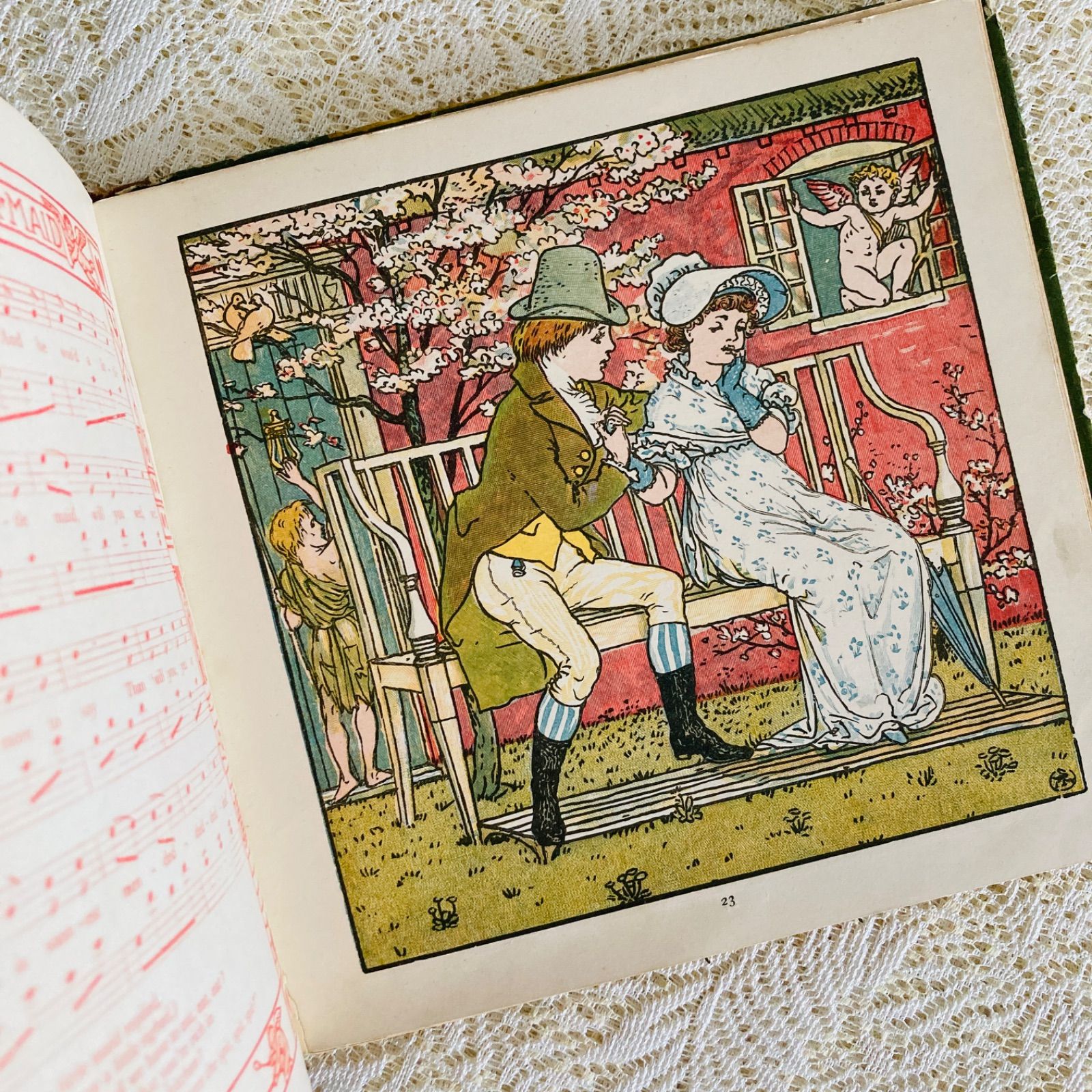 ウォルター・クレイン挿絵のアンティーク楽譜絵本 The Baby's Bouquet