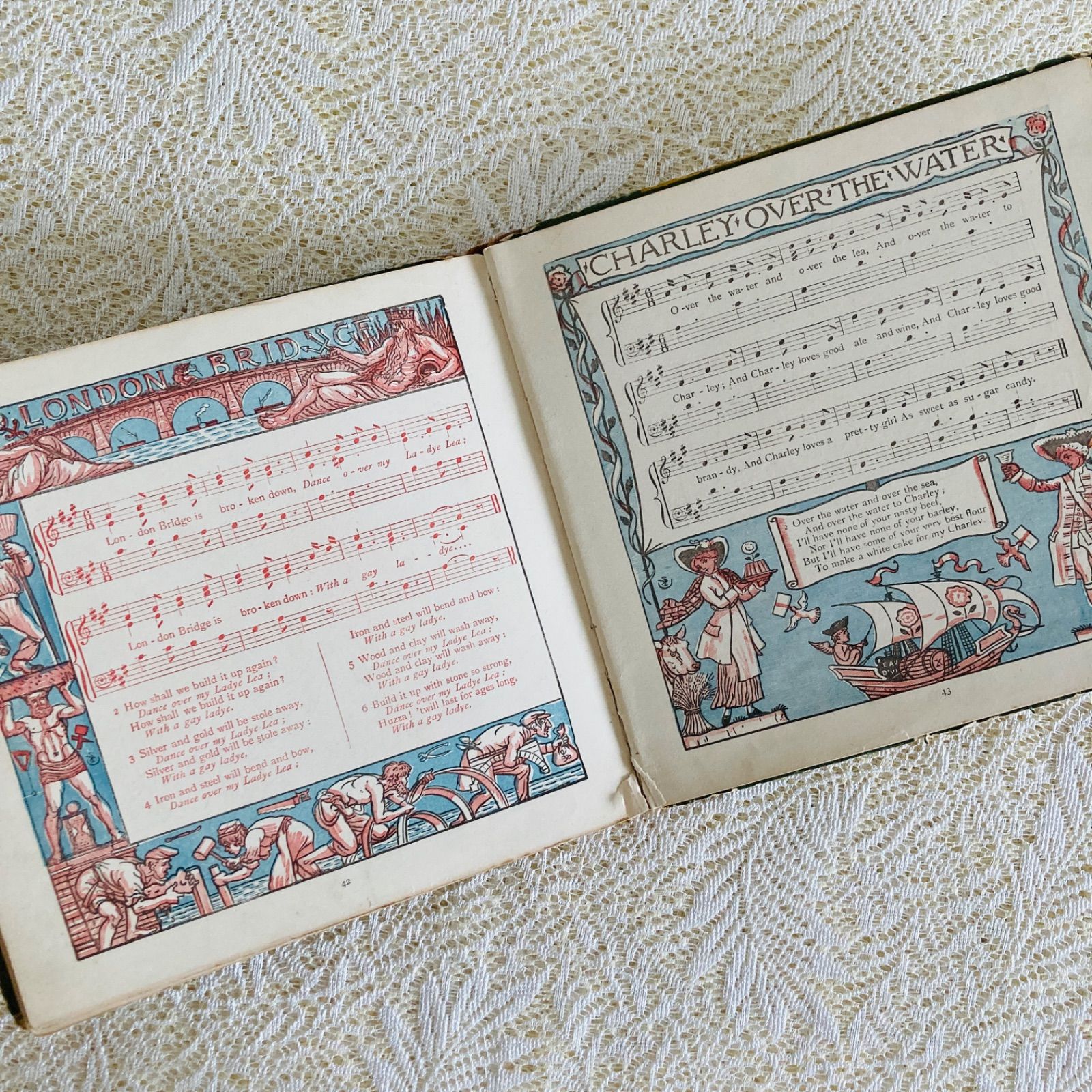 ウォルター・クレイン挿絵のアンティーク楽譜絵本 The Baby's Bouquet