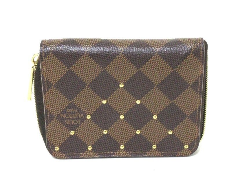 LOUIS VUITTON/ルイ ヴィトン　ダミエ スタッズ　ジッピーコインパース　N60250　コインケース　カードケース　【中古】