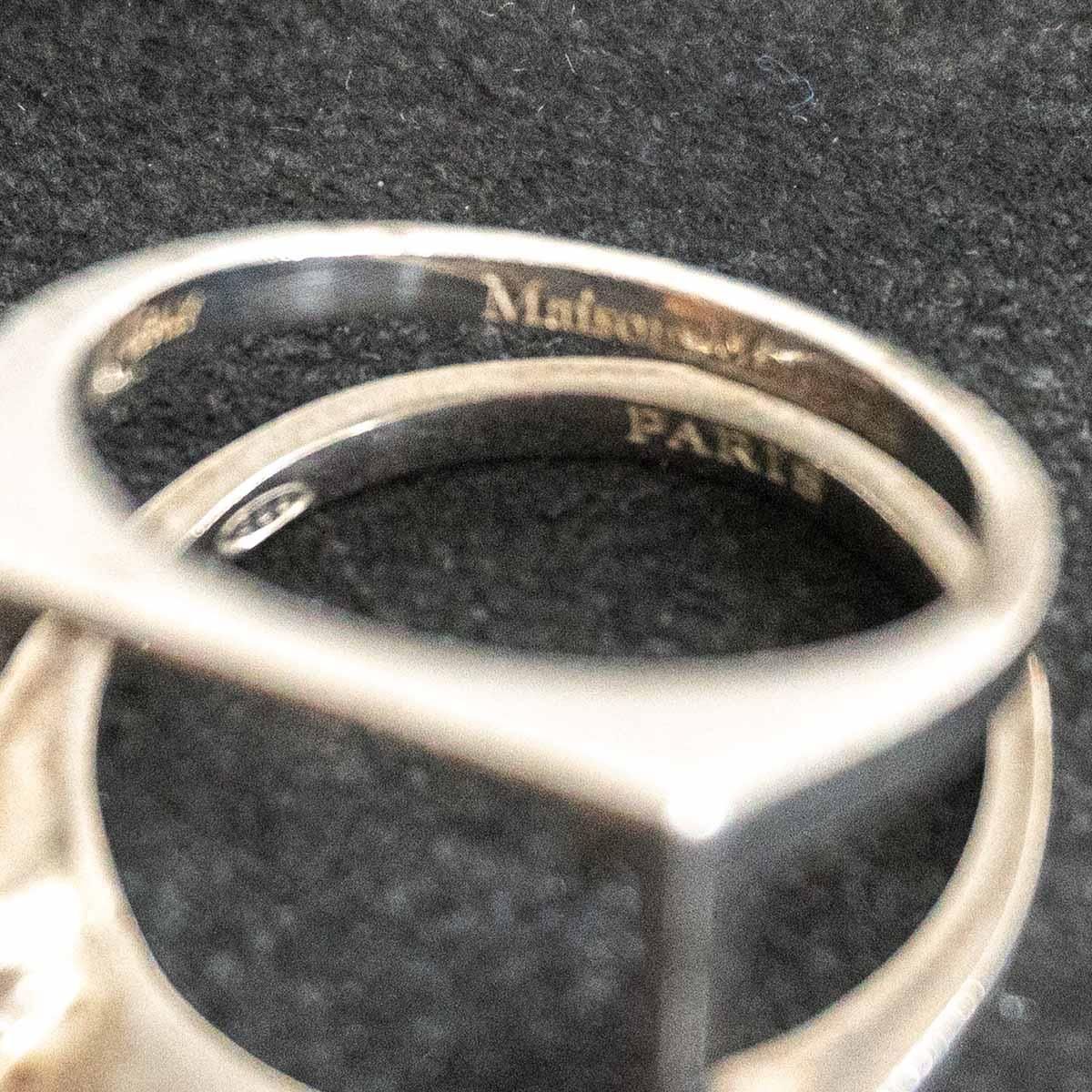 20SS】Maison Margiela【Cut Out Square Ring】17号 シルバー925