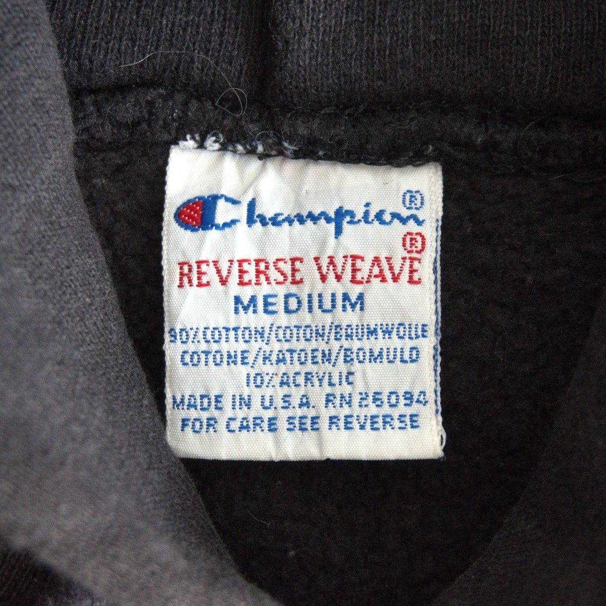 90s】CHAMPION【REVERSE WEAVE リバースウィーブ パーカー】M ブラック