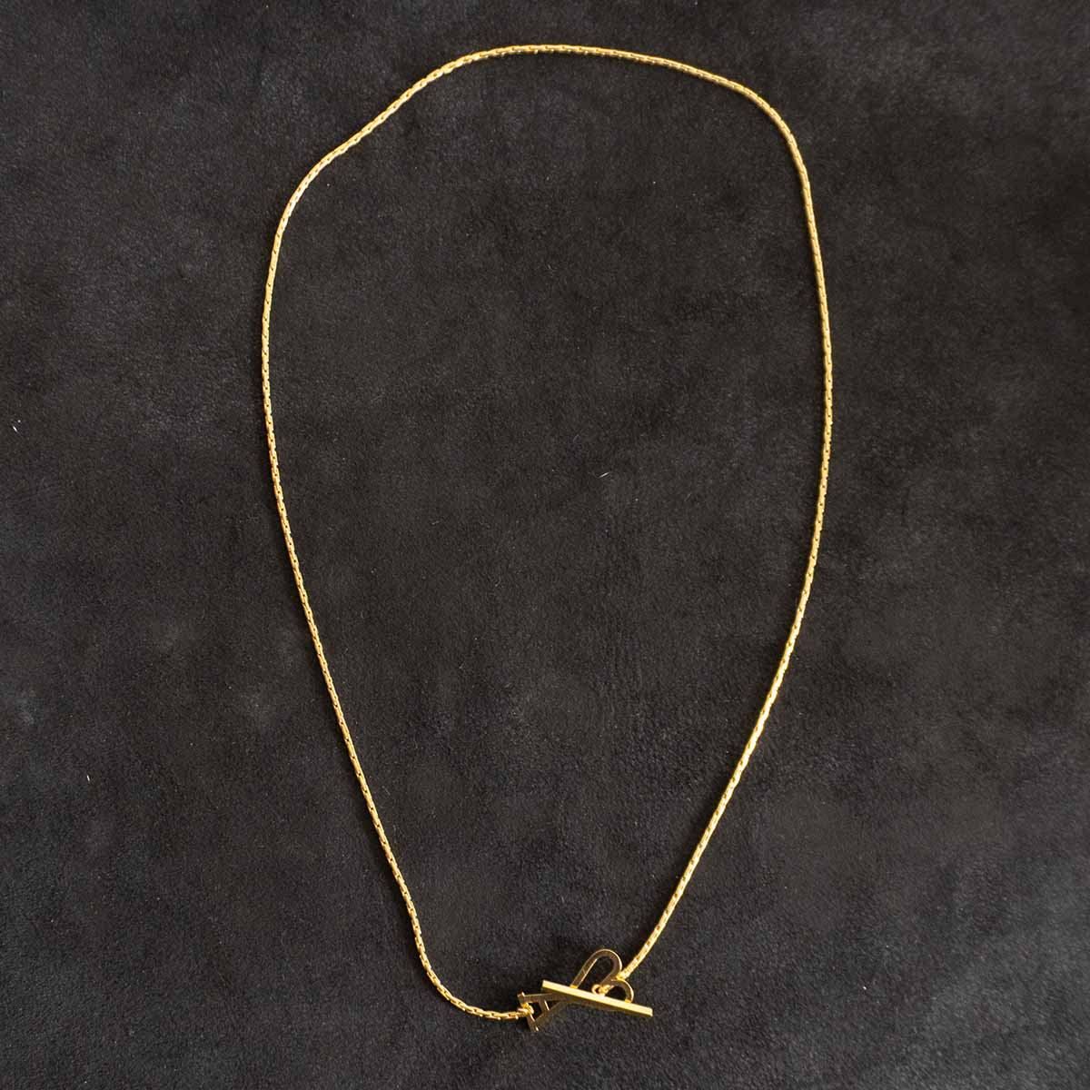 【美品】ami Alexandre Mattiussi【ADC CHAIN NECKLACE GOLD】 アミアレクサンドレマテュッシ チェーン ネックレス 26060181