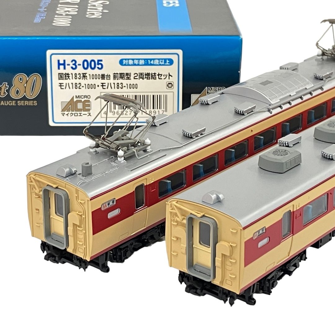 マイクロエース H-3-005 国鉄 183系1000番台 特急電車 前期型 増結 2両セット HOゲージ 鉄道模型 中古 良好 N11364609
