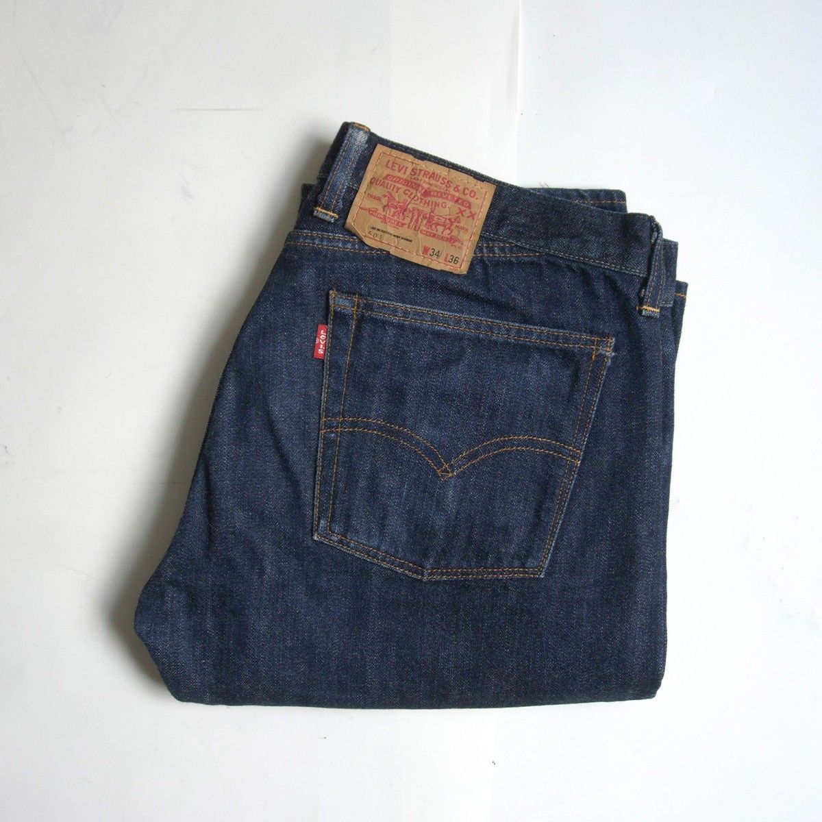 濃紺/加工モデル】 LEVI'S 【83501 80s 501 赤耳 デニムパンツ 】34×36