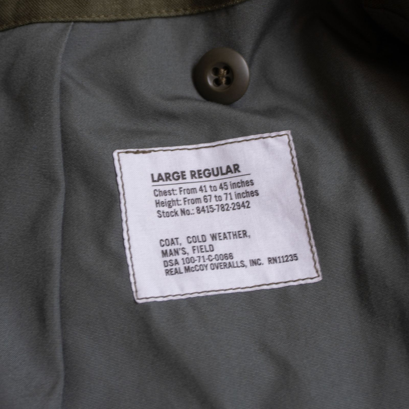 美品】THE REAL MCCOY'S【JUNCTION CITY/M-65 2nd フィールド