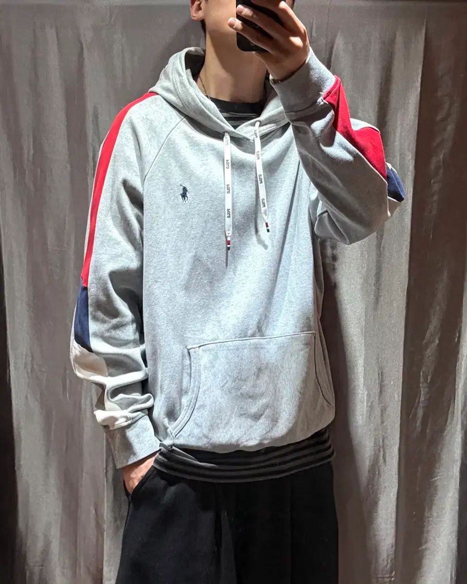 XL POLO RALPH LAUREN(ポロラルフローレン) トリプル COLOR LINE グレー Tシャツ WHO