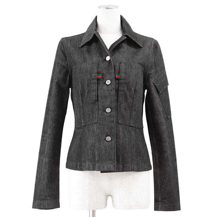 GUCCI グッチ ジャケット ブラックデニム Gジャン サイズ 40