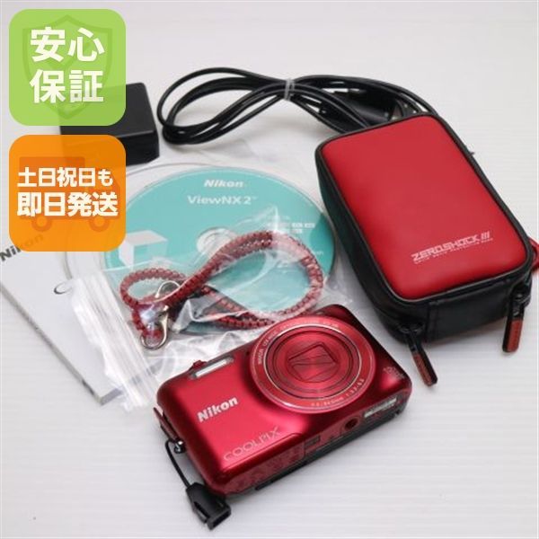 超美品 COOLPIX S6600 ラズベリーレッド 即日発送 デジカメ Nikon 本体 土日祝発送OK 05000