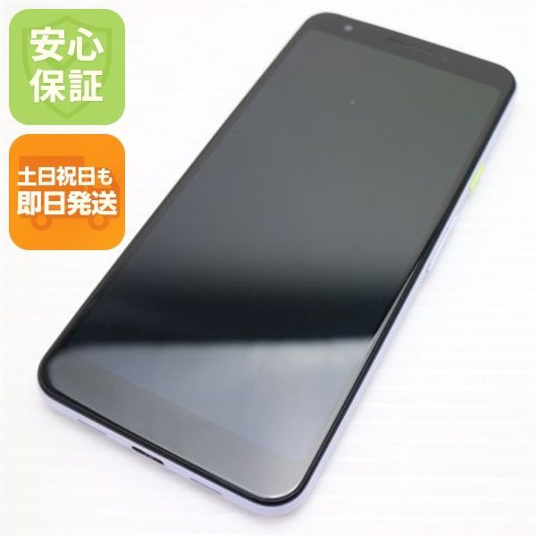 美品 SoftBank Google Pixel 3a 64GB パープリッシュ スマホ 土日祝発送 即日発送 05000