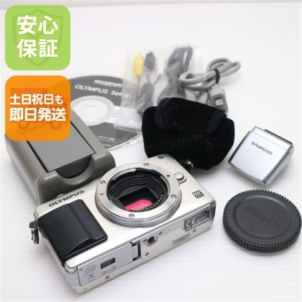 超美品 E-PM2 シルバー ボディ 即日発送 デジ1 OLYMPUS デジタルカメラ 本体 土日祝発送OK 05000