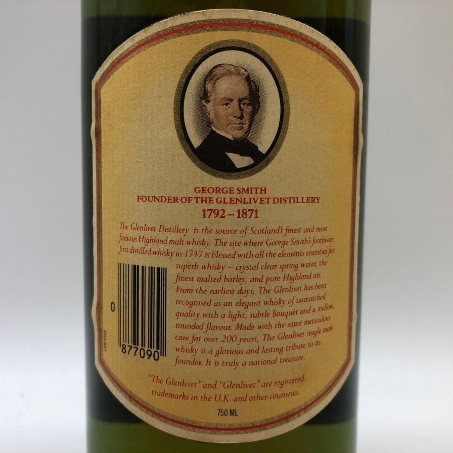 グレンリベット 12年 ピュアモルト 旧ボトル 赤アザミ 750ml【J0