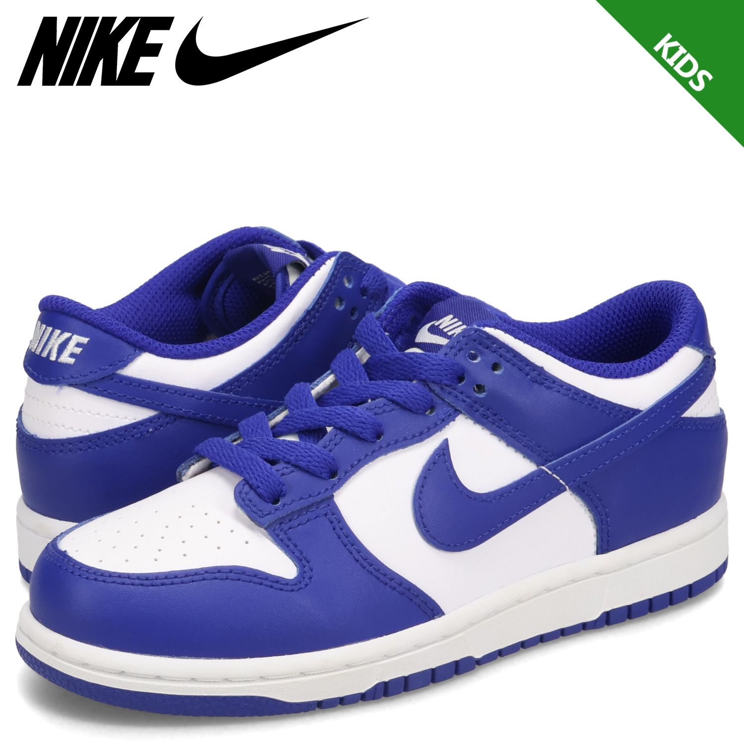ナイキ NIKE ダンク ロー スニーカー キッズ DUNK LOW PS FB9108-106、ブルー/L