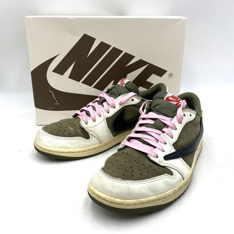 【中古品】 NIKE ナイキ × TRAVIS SCOTT トラヴィス・スコット AIR JORDAN 1 LOW OG SP DM7866-200 エアジョーダン 1 ロー OG SP スニーカー 靴 【160-260616-as-07-izu】