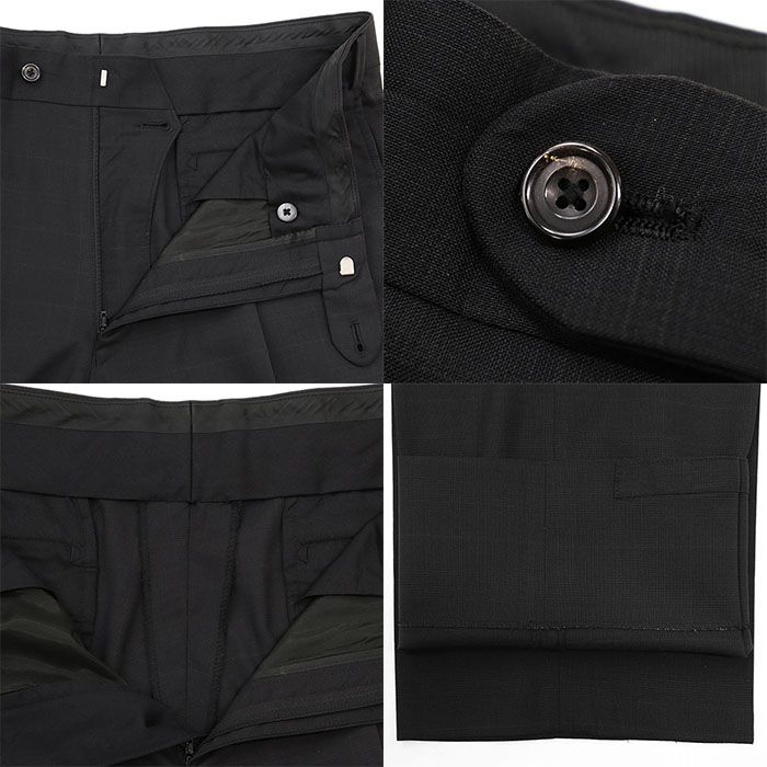 【SALE】BURBERRY LONDON バーバリーロンドン スーツ グレンチェック サイズ AB6 メンズ ウール100% トロピカル ジャケット 2B スラックス セットアップ チャコール 日本製 SALE】BURBERRY LONDON バーバリーロンドン スーツ グレンチェック