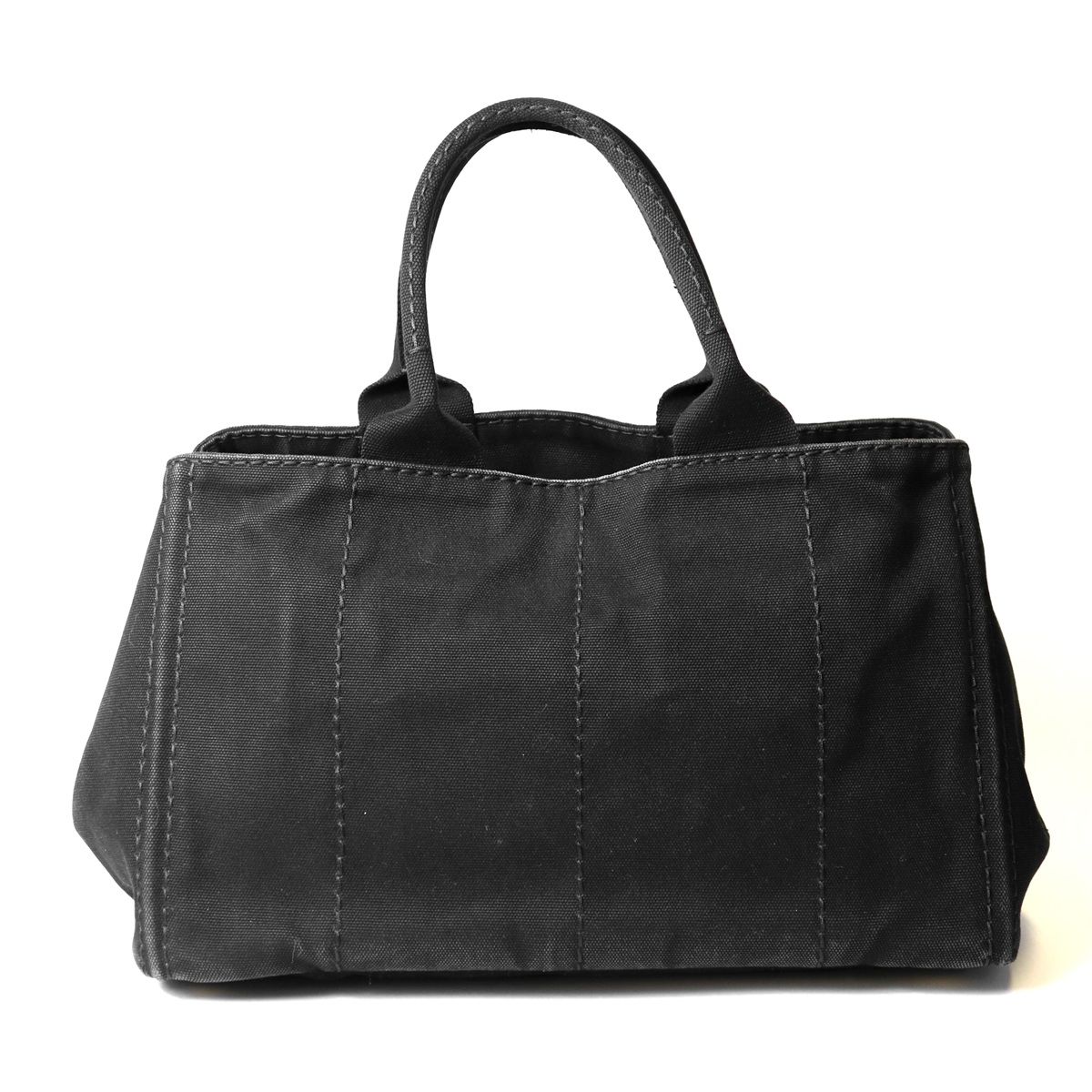 PRADA プラダ カナパM トートバッグ キャンバス ブラック レディース 