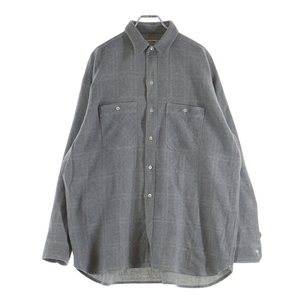 INTERIM (インテリム) 25AW DEADSTOCK HYPER BIG MILITARY WORK SHIRTS カシミヤ ミリタリー ワーク長袖シャツ グレー IT25A179