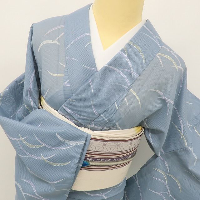 六花-RIKKA- 新品 洗える夏着物 トールサイズ 絽❀シャドウブルーに露