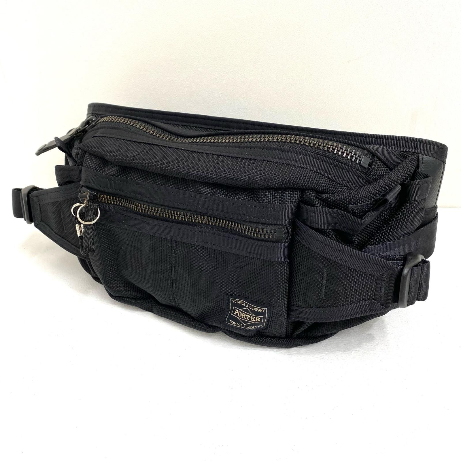 【加古川店】 中古 PORTER | ポーター ウエストバッグ HEAT WAIST BAG 703-06979 ブラック 【121】
