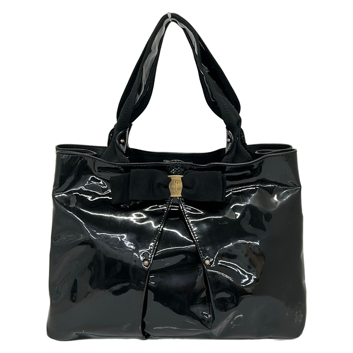 FERRAGAMO/SalvatoreFerragamo(サルバトーレフェラガモ) トートバッグ ミスヴァラ 黒 レザー