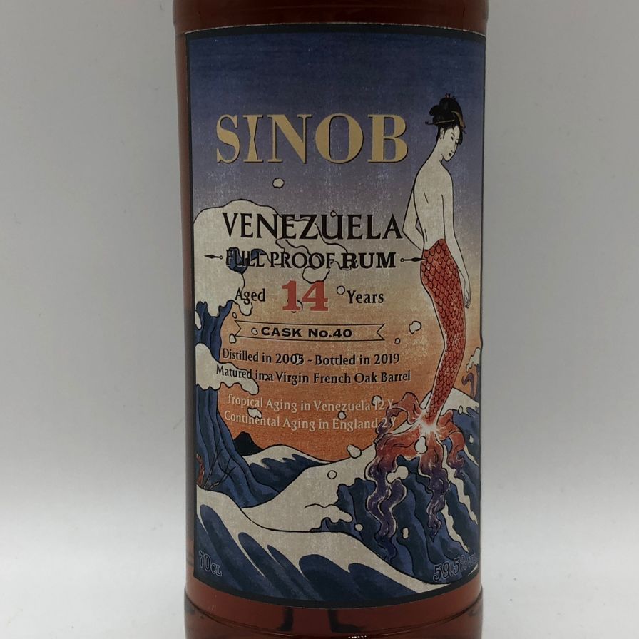 希少！　SINOB ベネズエラ 14年ラム 700ml 59.5% シノビ ベネズエラ ラム 14年 2005-2019 トロピカル 【L0】 - メルカリ