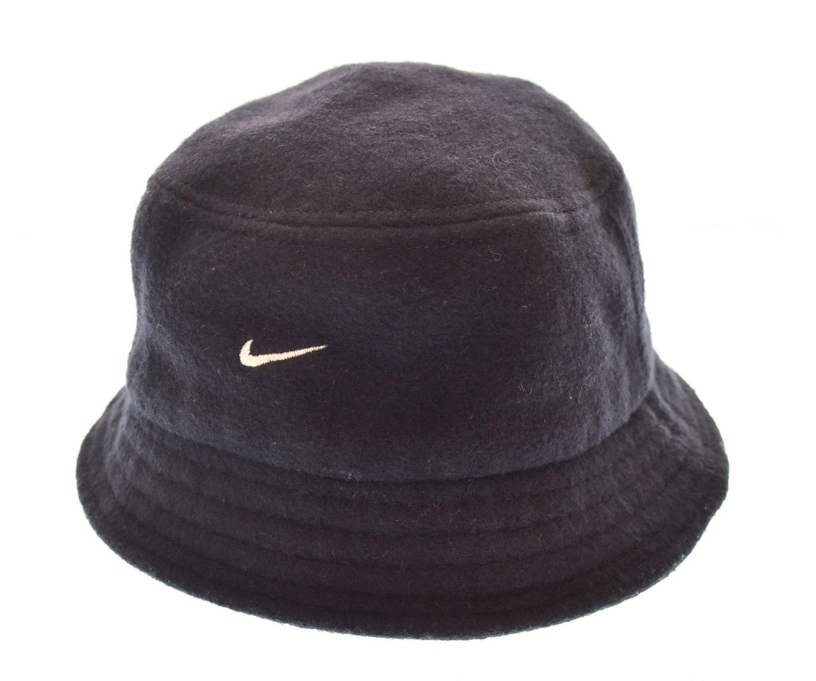 ナイキ NIKE OLD 90s USA製 Wool Bucket Hat Swoosh ウール バケットハット スウッシュロゴ 刺繍 帽子 メンズ帽子 ハット ネイビー Lサイズ 103H-124
