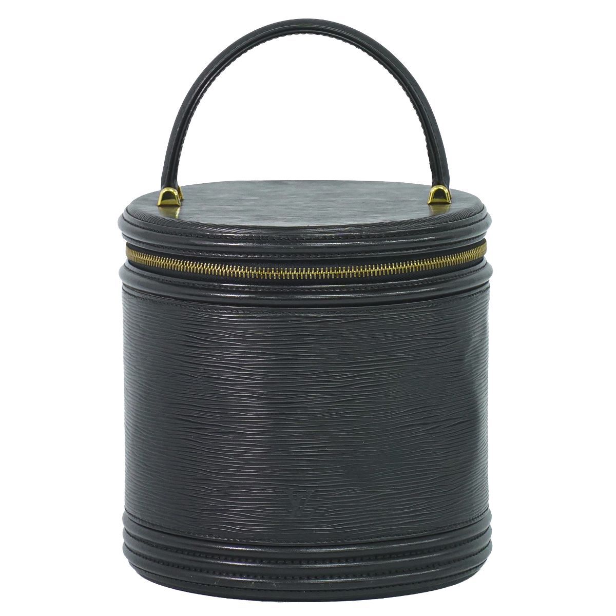 本物 ルイヴィトン LOUIS VUITTON LV カンヌ エピ レザー バニティバッグ ハンドバッグ ブラック M48032 Cannes ビトン バッグ 中古・