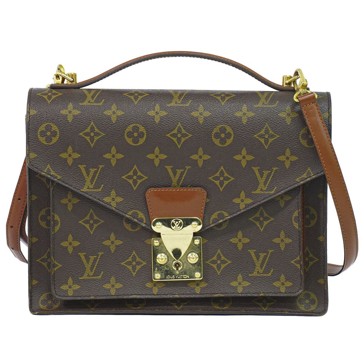 LOUIS VUITTON ルイヴィトン モノグラム 2way モンソー 本物 ルイヴィトン LOUIS VUITTON LV モンソー モノグラム 2WAY