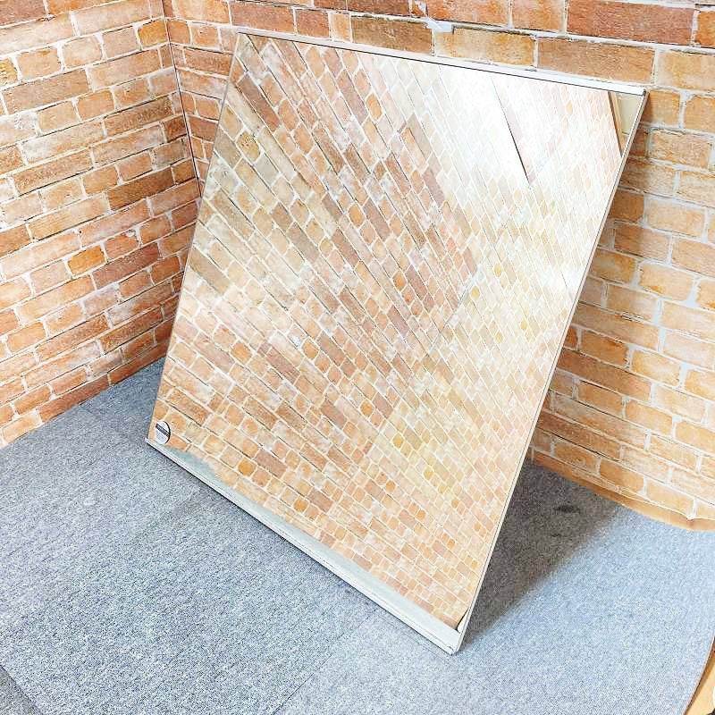 【中古品】【良品】 くもり止めヒーター付 1面鏡/洗面化粧台用ミラーのみ 化粧鏡 (幅90cm 幅900mm) 手洗台・洗面台 4F