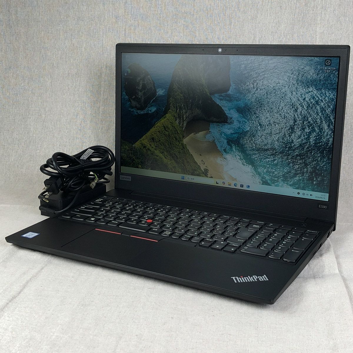 ◆ジャンク品◆ノートPC パソコン Lenovo レノボ ThinkPad E590【i3-8145U・メモリ4GB・HDD500GB】★画面表示色異常/wb-junk-261084(039765)