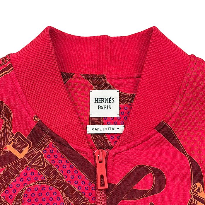 HERMES♡2024awネイビーフード付きブルゾン未使用 極美品】HERMES エルメス ブルゾン サイズ 44 レディース 2024AW 馬具