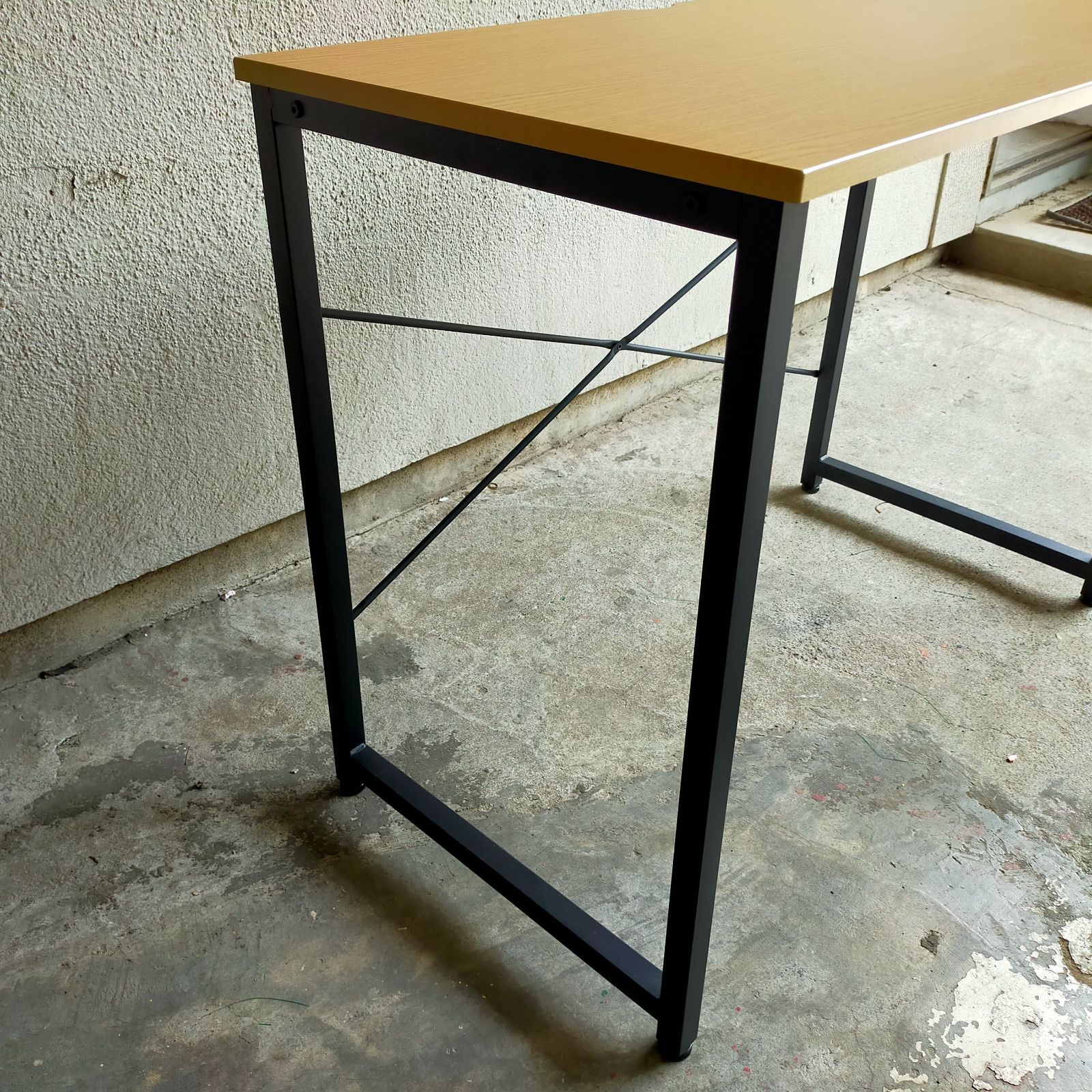 ニトリ デスク ザッキー95 LBR/BK パソコンデスク ワークデスク 幅95cm