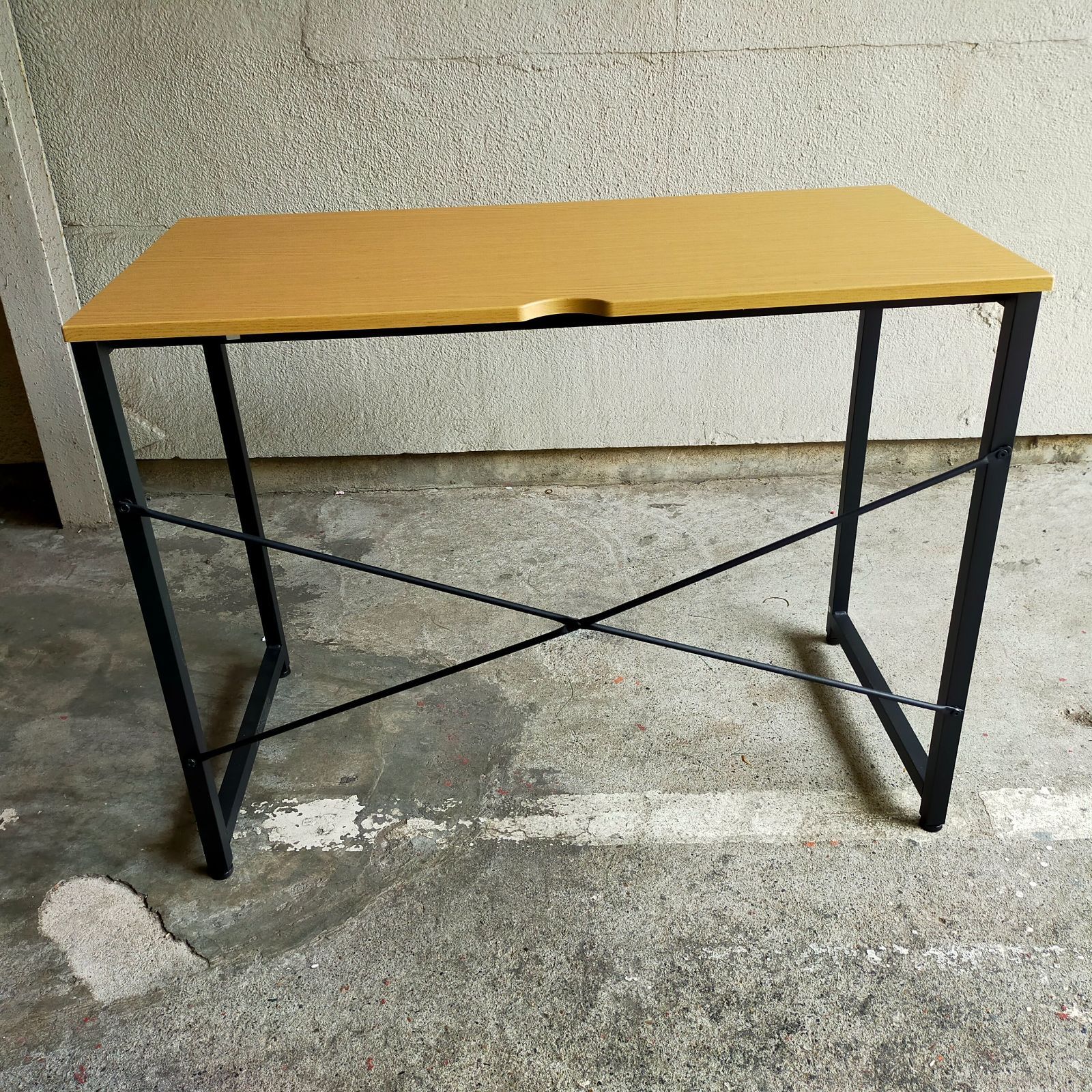 ニトリ デスク ザッキー95 LBR/BK パソコンデスク ワークデスク 幅95cm