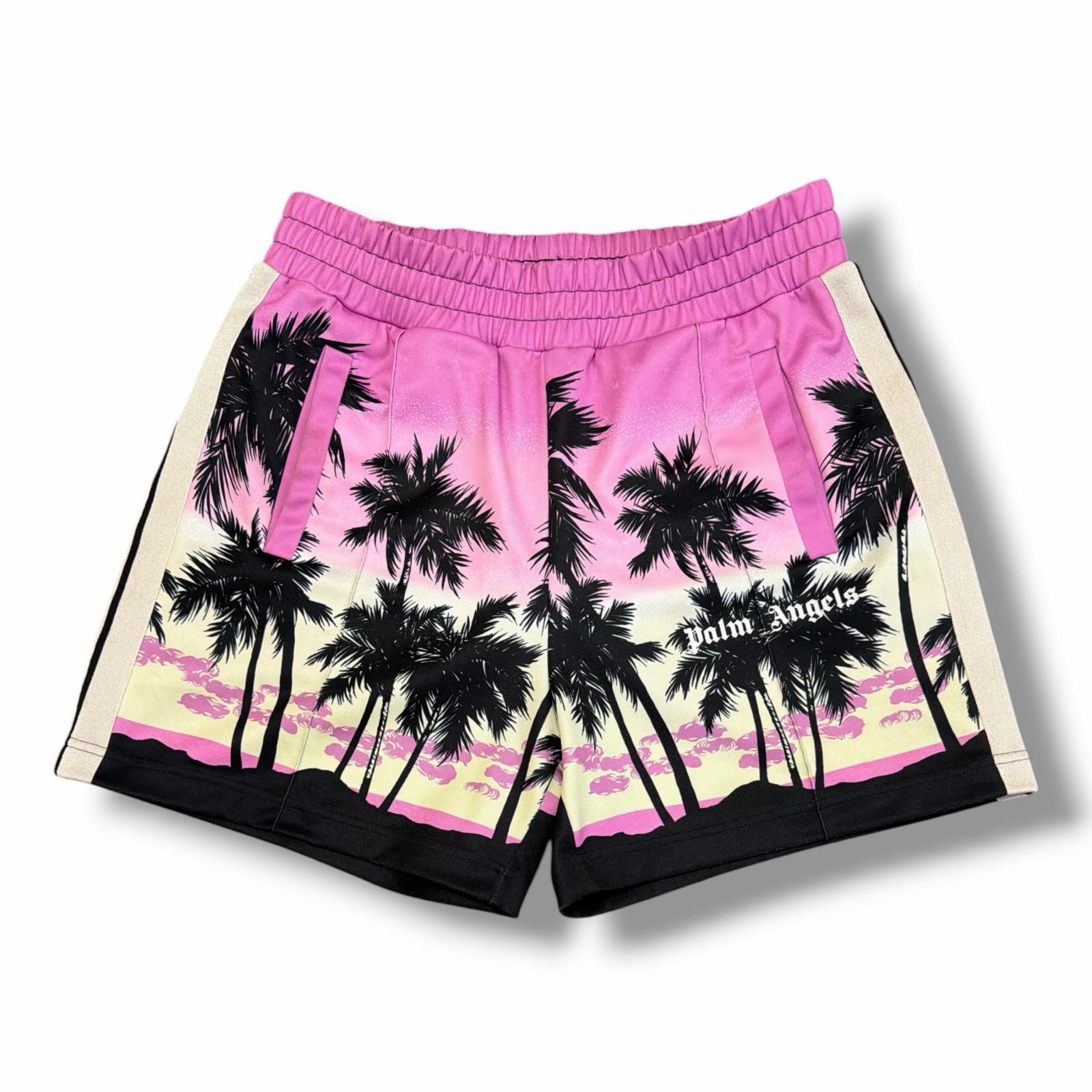 Palm Angels Sunset Track Shorts サンセットトラックショーツ イージー ハーフパンツ パームエンジェルス PMCL002S23FAB002 ピンク L （18465M）
