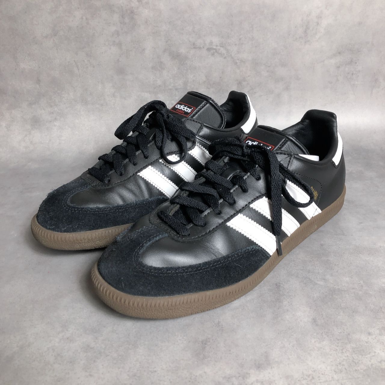 WQ1216●adidas originals：SAMBA スニーカー 019000 フットサルシューズ ●25● BLACK アディダス サンバレザー