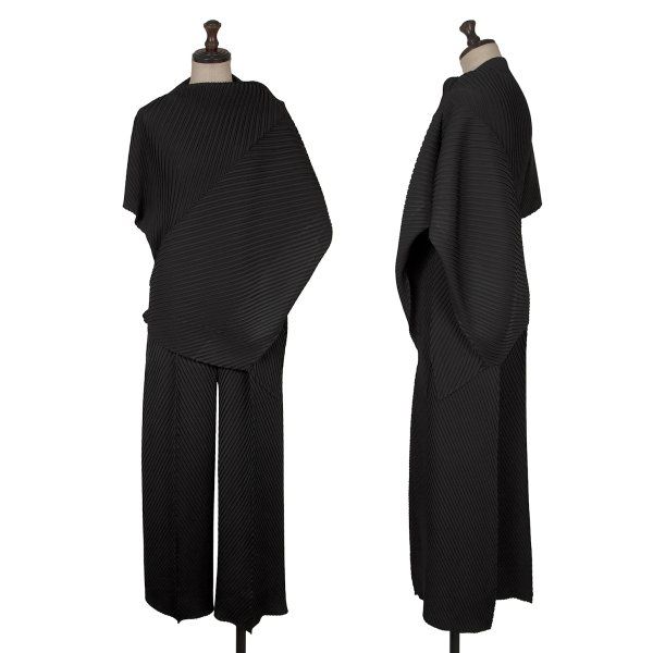 イッセイミヤケISSEY MIYAKE フォールドプリーツセットアップ 黒2